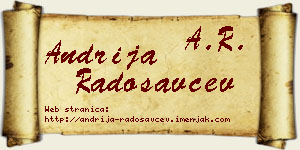 Andrija Radosavčev vizit kartica